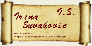 Irina Šuvaković vizit kartica
